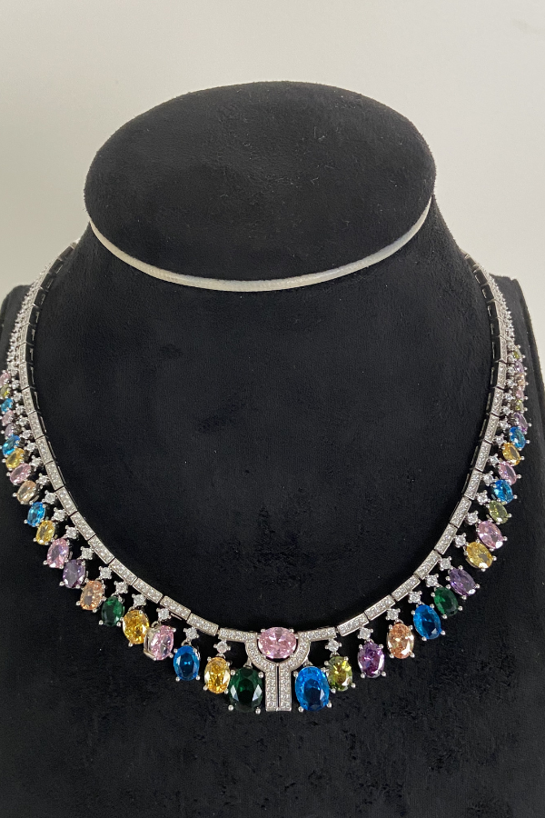 Multi colour necklace set