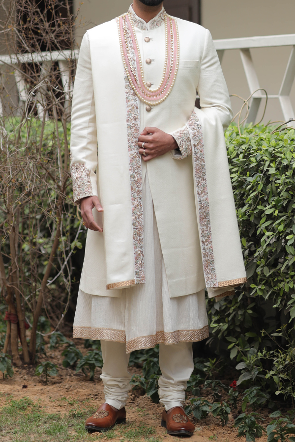 Qbik Ivory Sherwani set