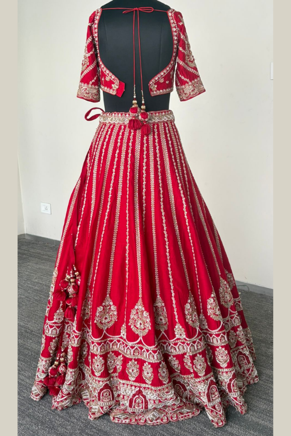 KALKI FASHION CRIMSON RED BRIDAL LEHENGA SET