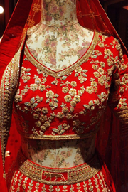 Sabyasachi red embroidered lehenga