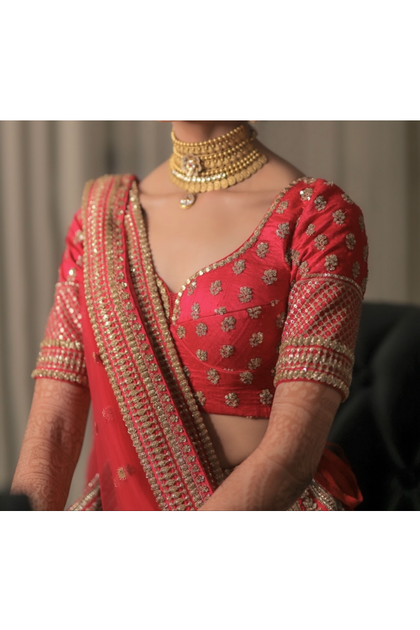 Sabyasachi Fuschia Pink bridal legenga