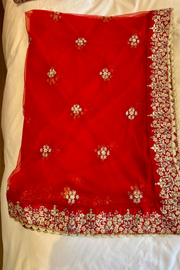 Anita Dongre Red embroidered lehenga set