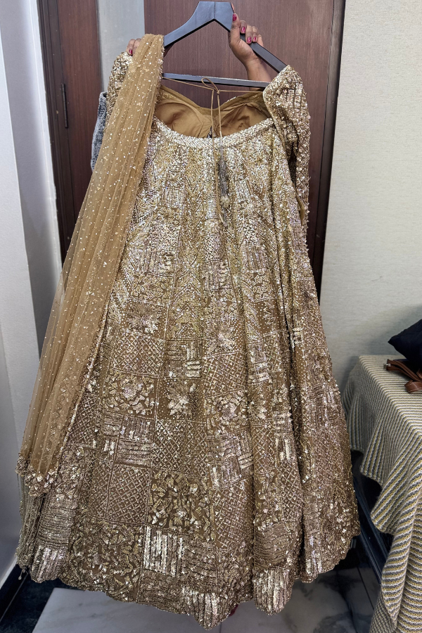 Seema Gujral gold embellished lehenga set