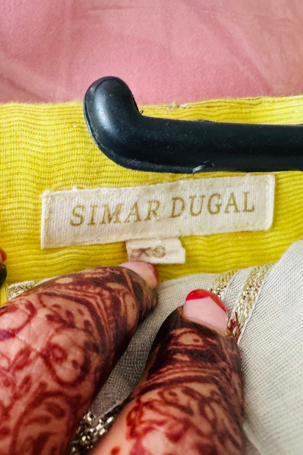 SIMAR DUGAL YELLOW SHARARA Set