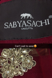 Sabyasachi Maroon velvet embroidered lehenga