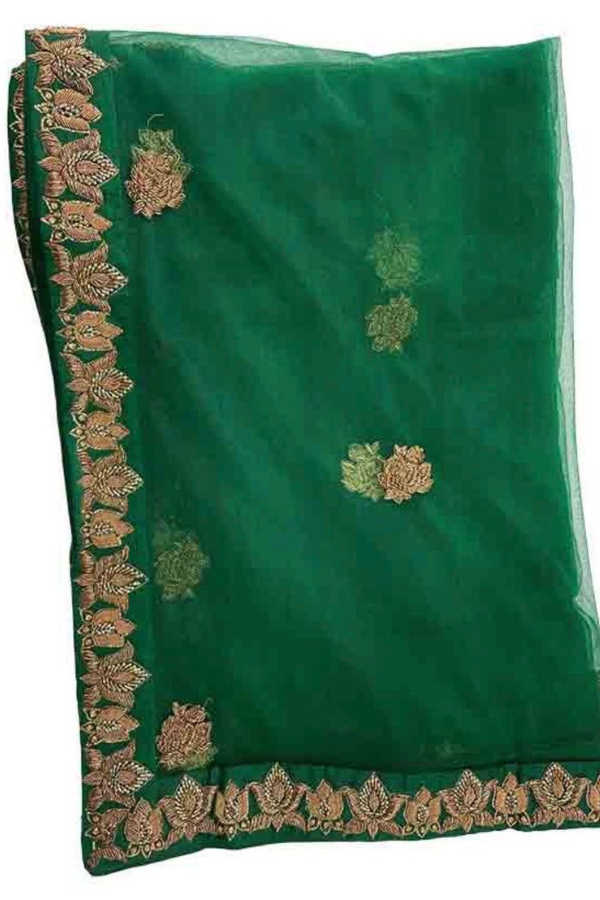 Shyamal & Bhumika green embroidered lehenga