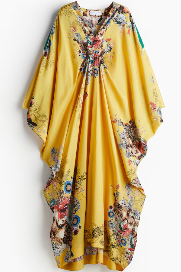 Anamika Khanna H&M yellow kaftan dress Kuro Anamika Khanna H&M yellow kaftan dress Kuro