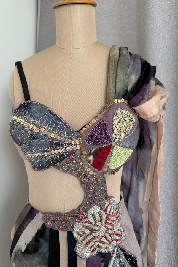 Floral Pre-draped Saree