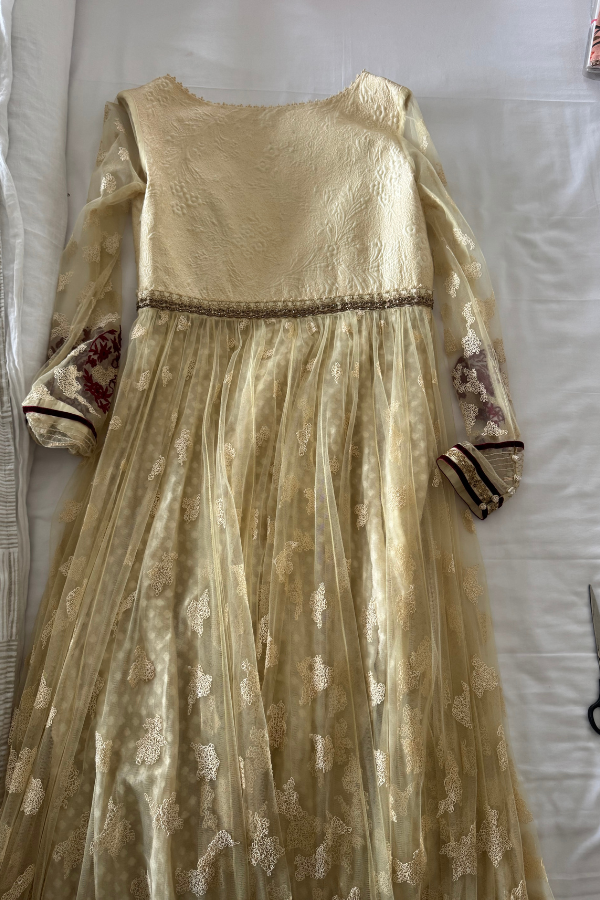 Tarun Tahiliani beige anarkali set