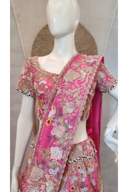 Anamika Khanna pink embroidered lehenga