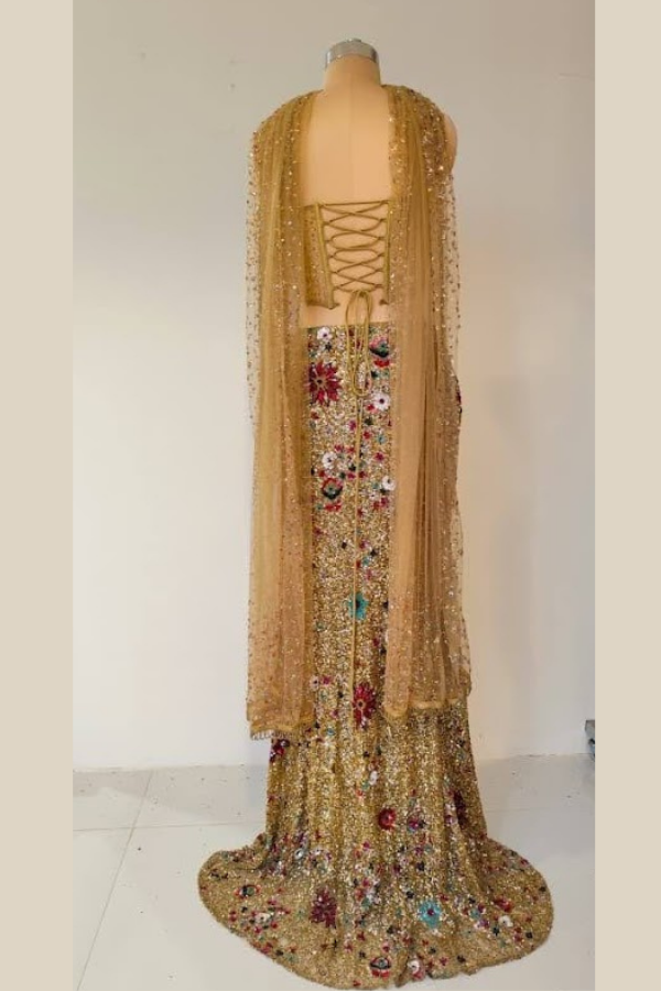 SEQUENCED FISH CUT LEHENGA SET