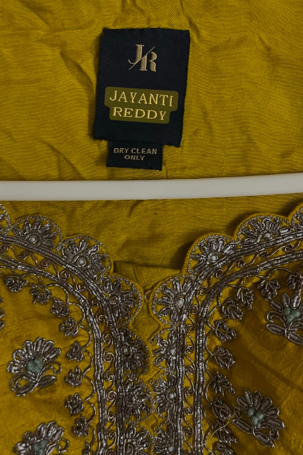 Jayanti Reddy Yellow embroidered lehenga