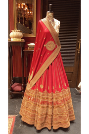 Sabyasachi red bridal lehenga