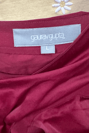 Gaurav Gupta red structured lehenga