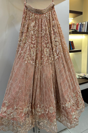 Swish by Dolcy & Simran Rose Gold Embellished lehenga