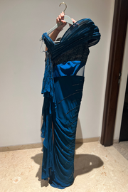 Gaurav Gupta Blue drape saree