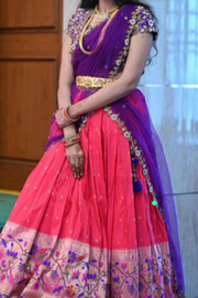 Pink Paithani Lehenga