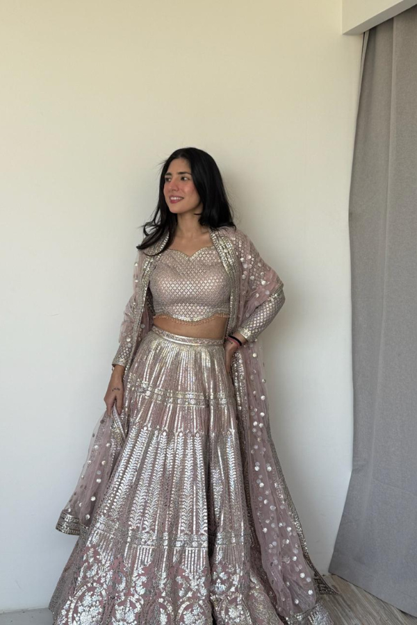Blush pink lehenga set