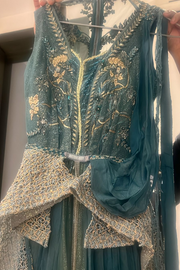 Sulakshana Monga teal embellished gown