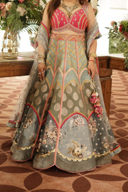 Liz paul powder blue mosaic lehenga