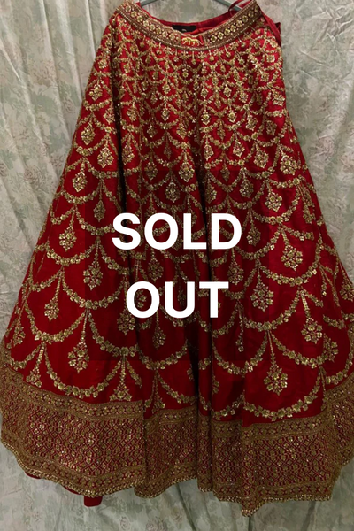 Sabyasachi red bridal lehenga