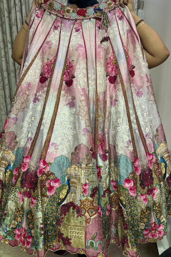 gazal gupta peacock lehenga set