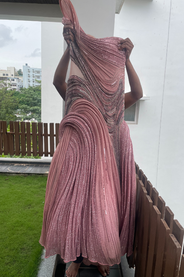 Gaurav Gupta rose sculpted gown