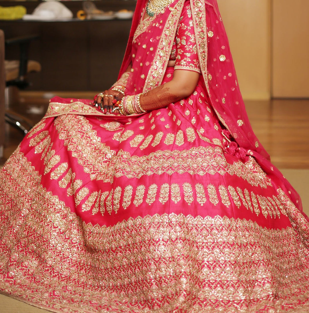 Sabyasachi Red Bridal Lehenga Set