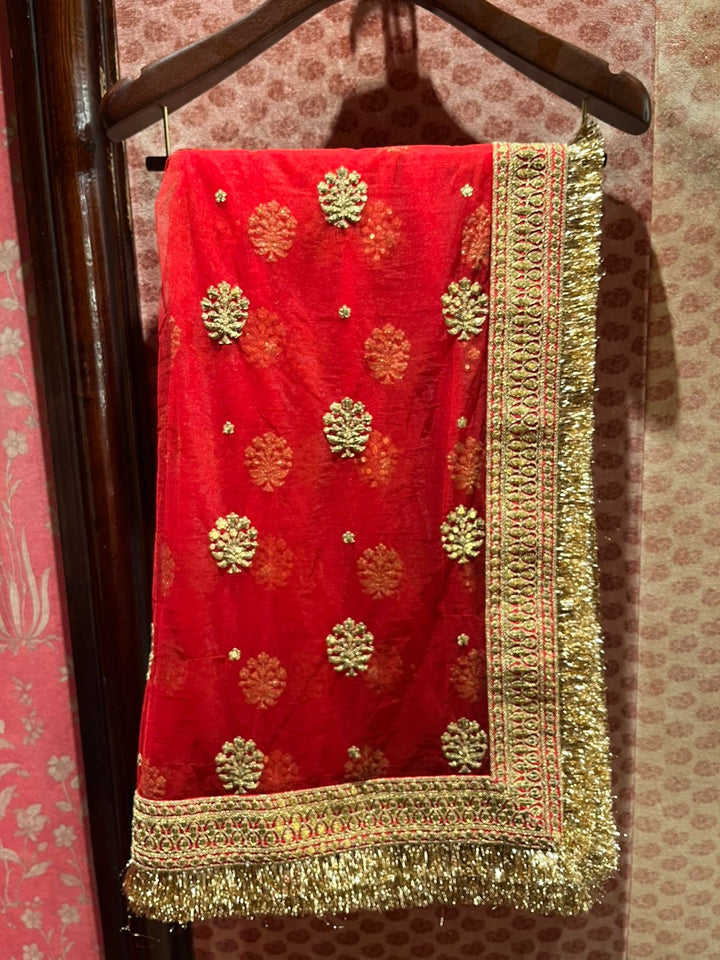 Sabyasachi Red Bridal Lehenga Set
