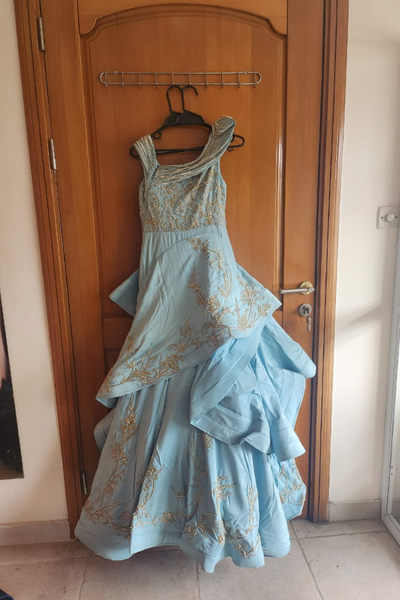 Gaurav Gupta Ice blue Cinderella dress