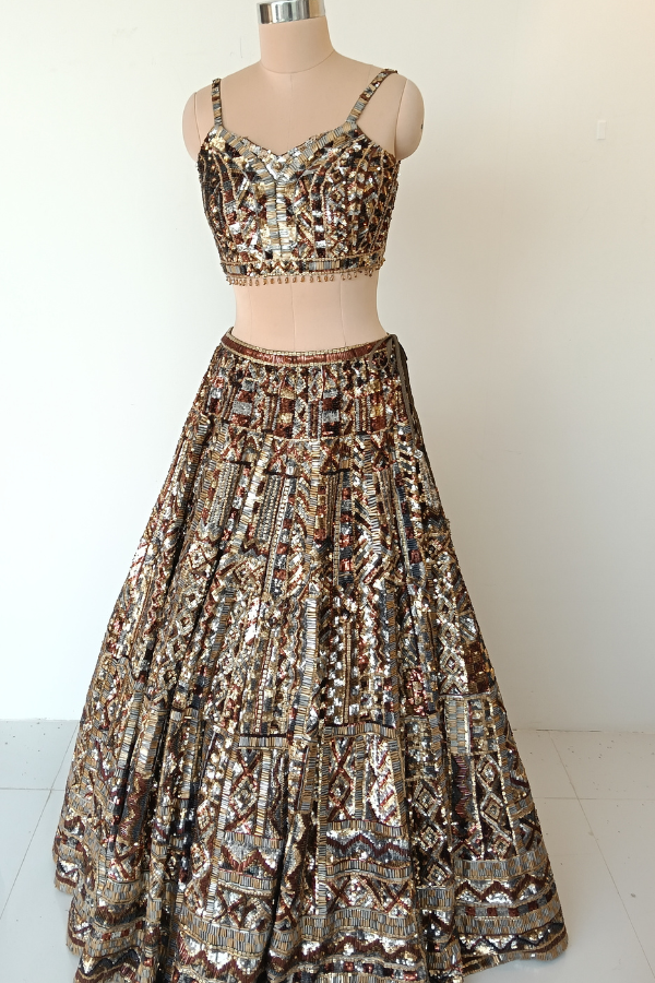 Bronze Glamour Lehenga