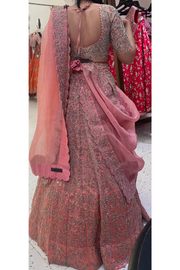 Mrunalini Rao pink raw silk zardosi lehenga set