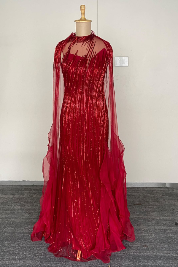 Gaurav Gupta Crimson Gown