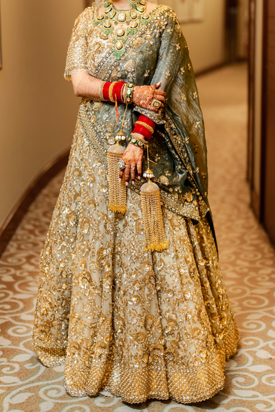 Seema Gujral gold embroidered lehenga