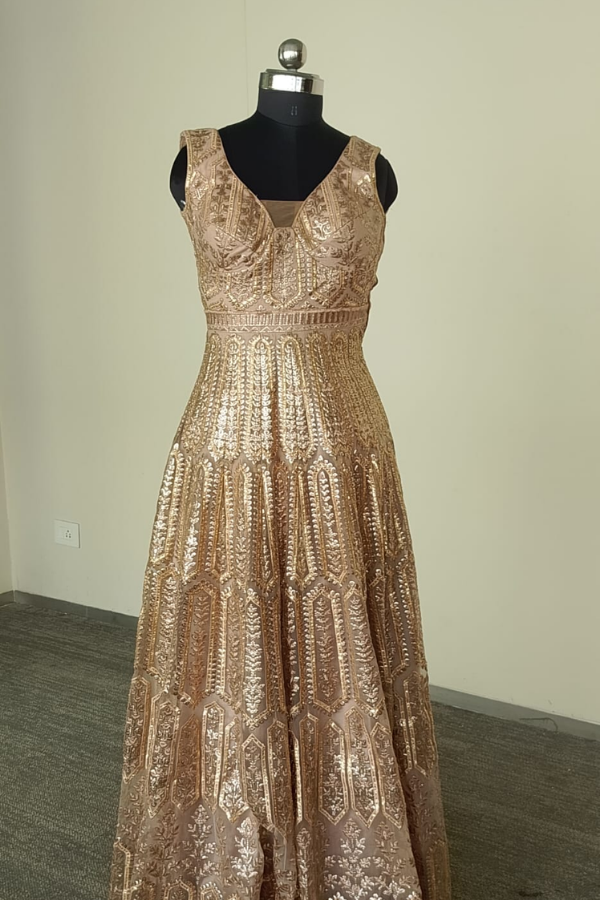 POONAM AND PRIYANKA GOLDEN GOWN