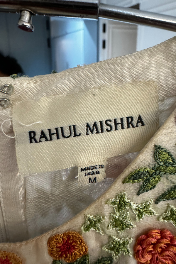 Rahul Mishra floral embroidered dress