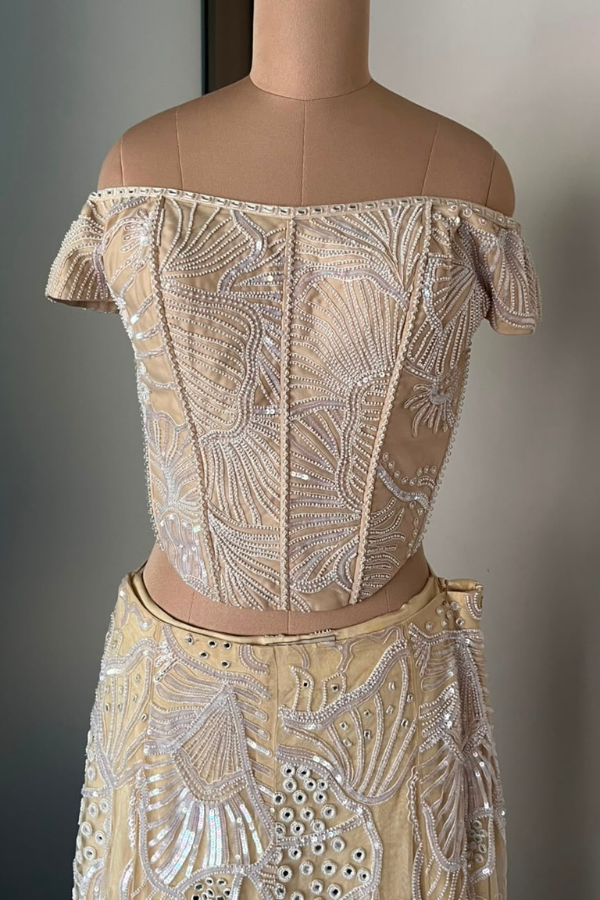 Sequin Corset Sharara set