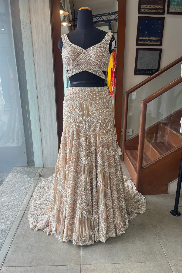 Payal Keyal Ivory Jacket lehenga set