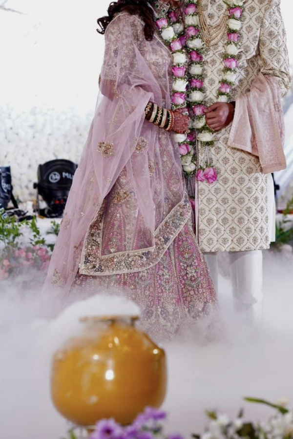 Buy Fawn Paisley Patterned Bridal Lehenga Online in India @Mohey - Lehenga  for Women