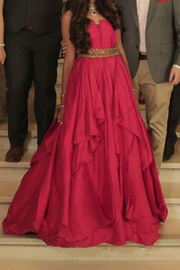 Shantanu & nikhil red gown