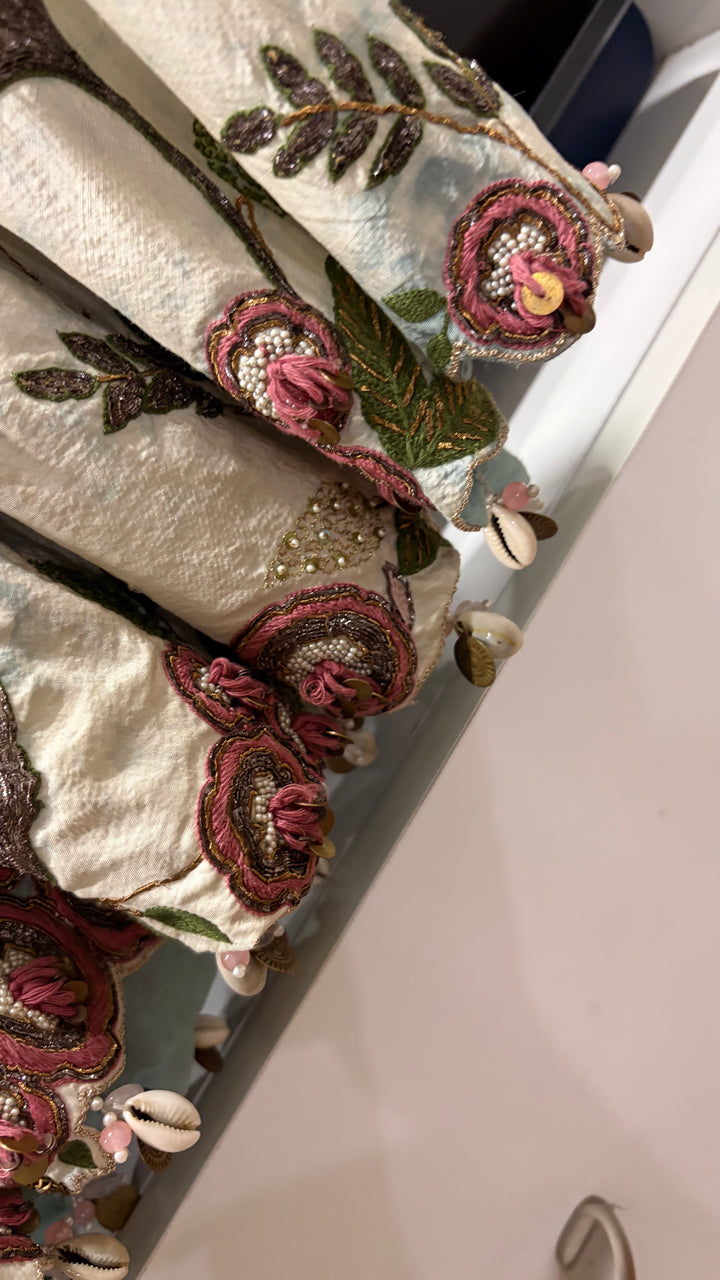 Gazal Gupta Floral Embroidered Peplum Set