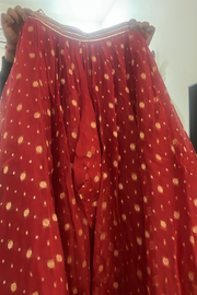 Tarun Tahiliani red skirt & top set