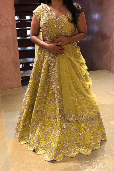 This new lehenga by Anushree Reddy is screaming fairytale wedding to us  with its soft pink hue accentuated with delicate embroidery. A… | Instagram