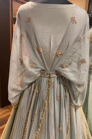 Ruceru grey embellished gown