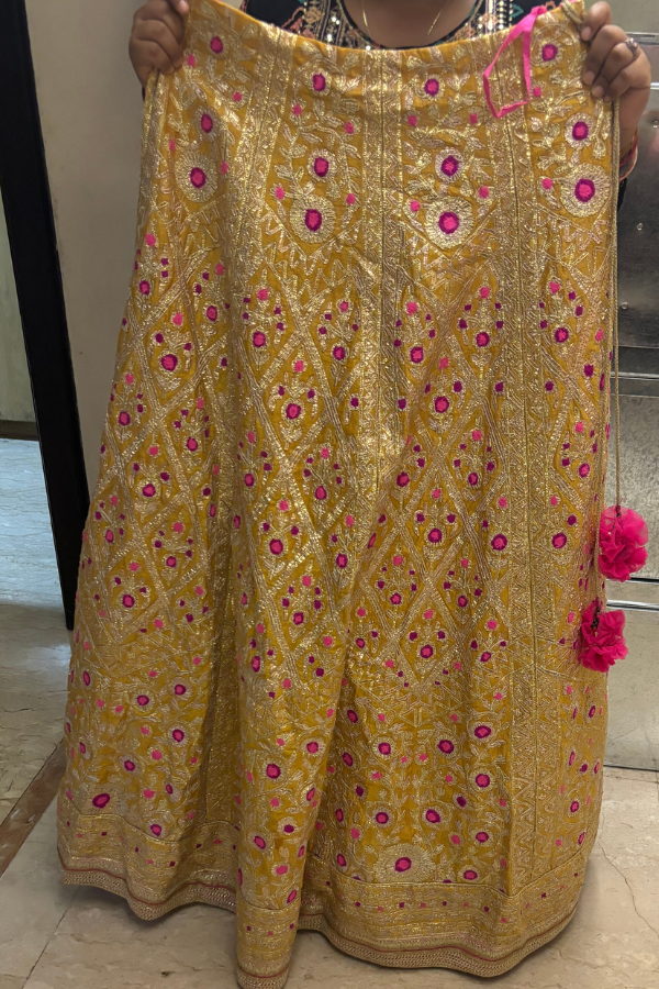 Shyam Narayan Prasad embroidered Yellow lehenga