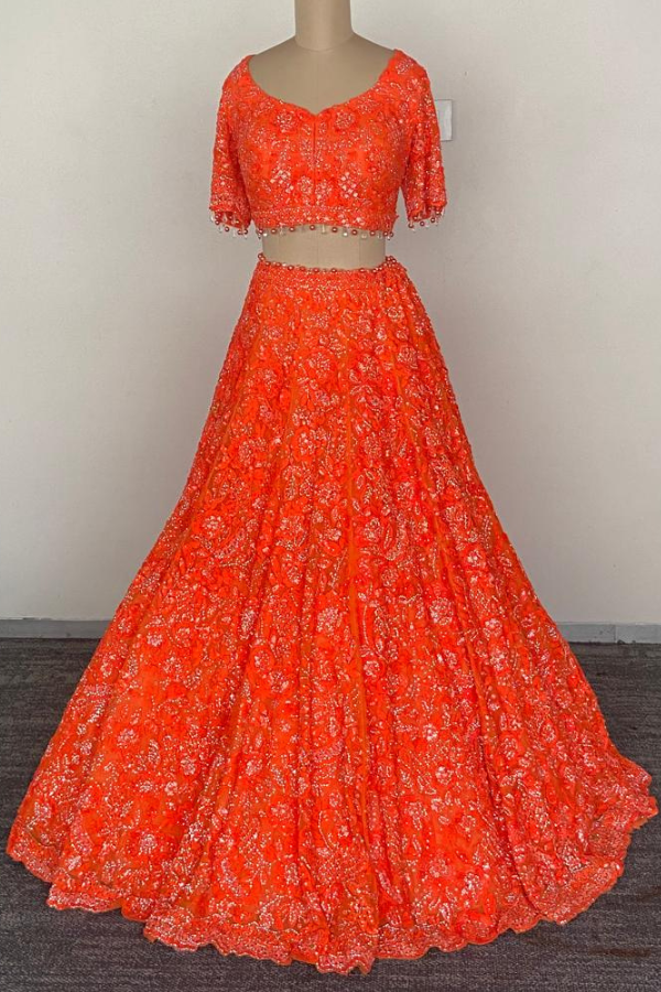 Saffron Glaze lehenga set