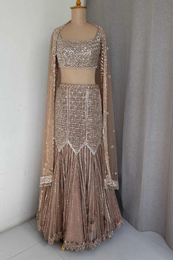 Sequin Fish-Cut Lehenga set