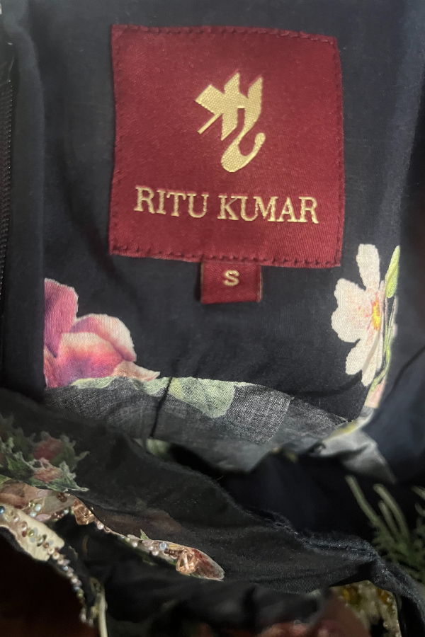 Ritu Kumar Asymmetrical floral dress