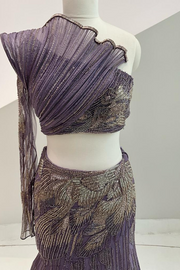 gaurav Gupta Shell Amethyst Lehenga