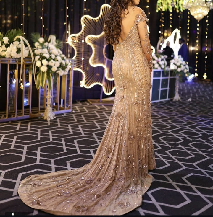 Bhawna Rao Champagne Embellished Gown